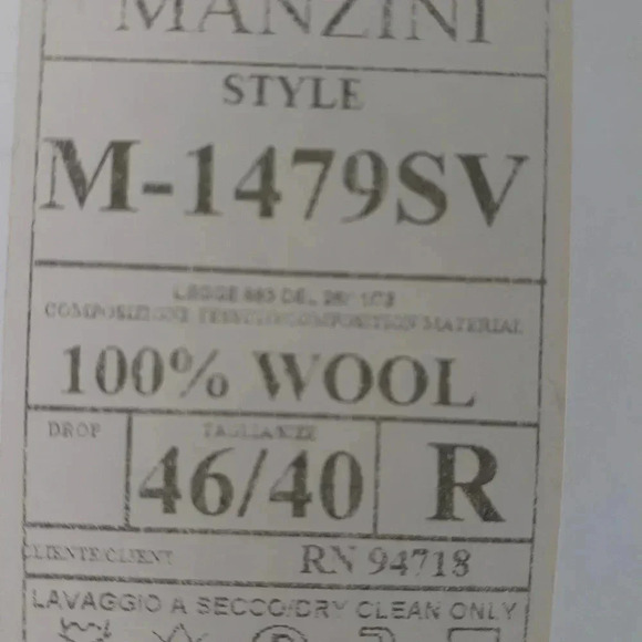 MANZINI Pura Lana Jacket Size 46/40R NWT - Picture 5 of 7